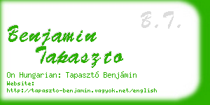 benjamin tapaszto business card